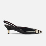 BOUT CARRE SLINGBACK ZEBRA