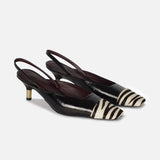 BOUT CARRE SLINGBACK ZEBRA