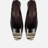 BOUT CARRE SLINGBACK ZEBRA